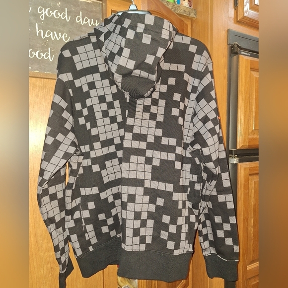 Nike Official MLS Paris St. Germain Men's Black and Gray Checkered Hoodie. NWT - Picture 13 of 13